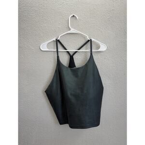 Old Navy Active Womens Tank Top Size XXL Black Shimmery Racerback Built in Bra